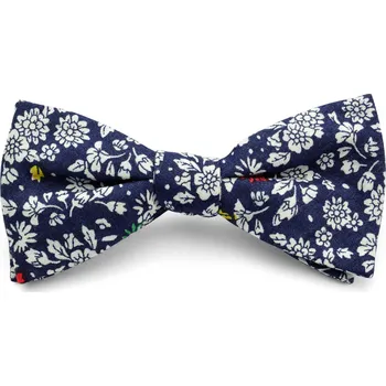 Motýlek Bavlněný motýlek s modrým květovaným vzorem - Tailor Toki