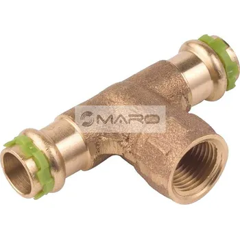 rozdělovač topení KAN-therm Copper V T-kus Cu lisovací s vnitřním závitem SP4130GV pro vodu/topení 15 x 1/2 " x 15 mm, 2261258001