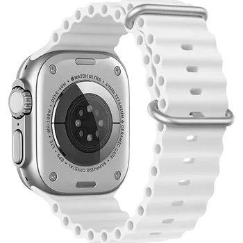 Příslušenství k chytrým hodinkám Vroubkovaný řemínek s přezkou pro Apple Watch 42/44/45/46/49mm Barevná varianta: Bílý