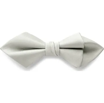 Motýlek Světle šedý saténový předvázaný motýlek s diamantovou špičkou - Trendhim