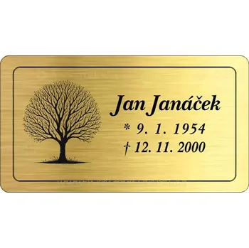 Smuteční dekorace Rytá cedulka 6896