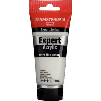 Vodová barva Akrylová barva Amsterdam Expert - 104 Zinc White Objem: 75 ml