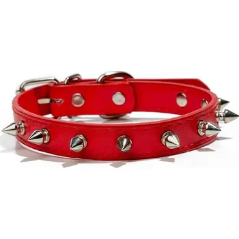 Obojek pro psa Stylový obojek pro psy s hroty - červená,M