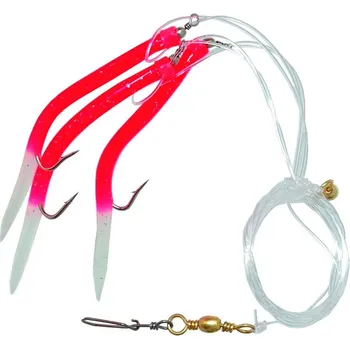 ICE FISH Návazec mořský Treskové papriky fluo - červené 4/0 0,90mm 150cm 3ks