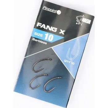 Rybářský háček NASH - Háčky Fang X bezprotihrotu vel. 10 10ks