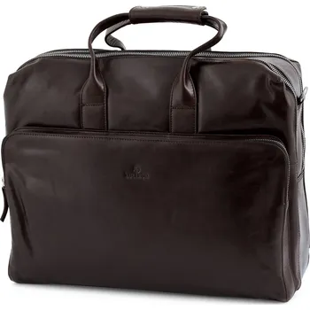 Velká tmavě hnědá taška přes rameno Jasper - Lucleon