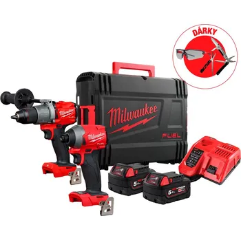 Sada nářadí MILWAUKEE Sada aku nářadí M18 FPP3A2-502X, 2x5.0Ah + Dárek