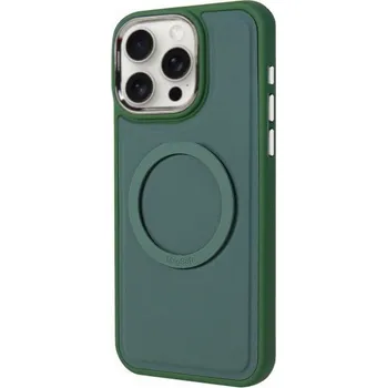 Odolný silikonový kryt s MagSafe pro iPhone 15 Pro Max - tmavě zelený