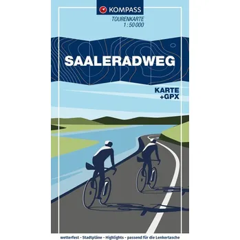 KOMPASS Fahrrad-Tourenkarte Saaleradweg - Von Münchberg nach Schönebeck (Elbe) 1:50.000