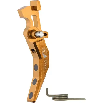 Airsoft MAXX Model CNC spoušť Advanced (style C) pro M4 - žlutá