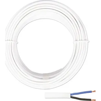 elektrický kabel Silový kabel H03 VVH2-F 2x0,75 mm² 20 m bílá