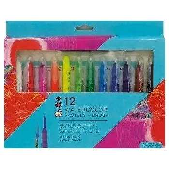 Set školních potřeb Markery pastele akwarelowe - 12 kolorów STnux
