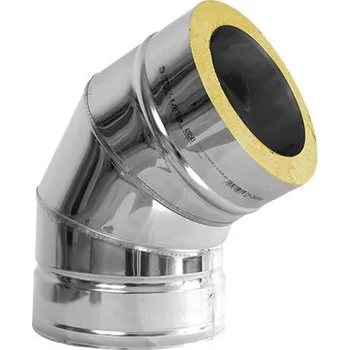 Kouřovod Komínové koleno 60°, ø 130mm, IZOL EKO 06