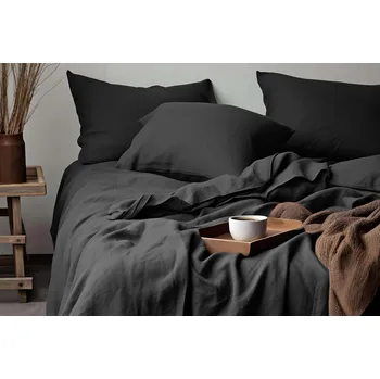 Povlečení DARRÉ Mušelínové povlečení Black Velikost: 140 x 220 + 70 x 90