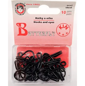 Rybářský háček Háčky očka v krabičce po 10 párech - černé 2/0