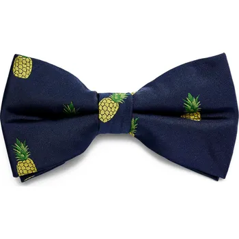 Motýlek Tmavě modrý předvázaný motýlek s ananasy - Trendhim