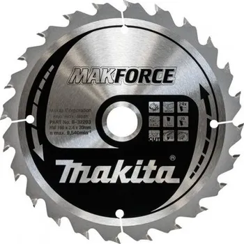 Pilový kotouč Pilový kotouč na dřevo Makita B-32203 MAKFORCE - 160x2.4x20mm, 24 zubů