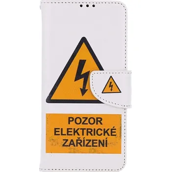 Pouzdro na mobilní telefon Pouzdro Xiaomi Redmi Note 13 Pro knížkové Pozor elektrické zařízení (kryt neboli obal na Xiaomi Redmi Note 13 Pro)