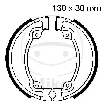 Brzda pro motocykl BRZDOVÉ ČELISTI S DRÁŽKAMI HONDA XL 600 V Transalp 1987-1990