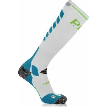 Pánské ponožky P.A.C. ponožky proti hmyzu RN 7.2 Running Reflective Pro Compression M 39-41 white/cyan