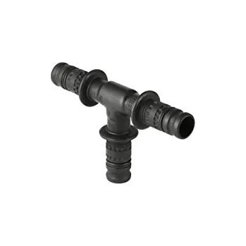 Vodovodní potrubí Geberit MEPLA T-kus DN15, jednoznačná, lisovací, voda, PVDF, černá