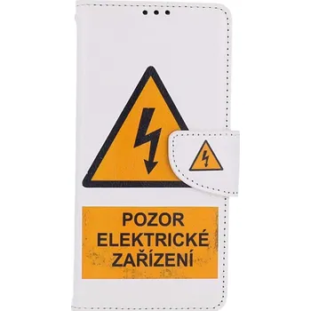 Pouzdro na mobilní telefon Pouzdro Xiaomi Redmi Note 13 Pro+ 5G knížkové Pozor elektrické zařízení (kryt neboli obal na Xiaomi Redmi Note 13 Pro+ 5G)