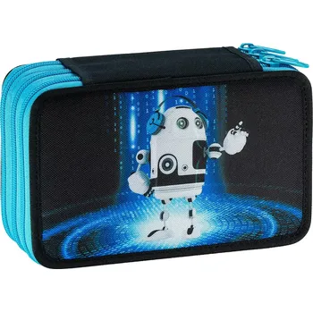Penál Školní penál třípatrový Funny Robots