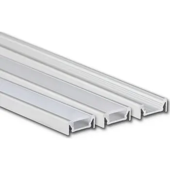 Stavební profil Přisazený hliníkový profil McLED PE 19x8mm s mléčným difuzorem 2m ML-761.095.02.2