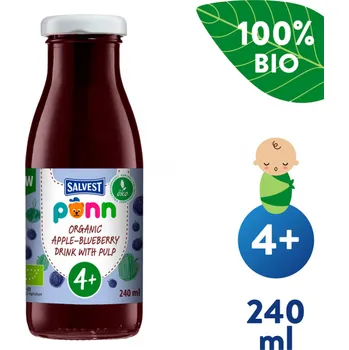 Salvest Ponn BIO Borůvková šťáva s jablkem a dužinou (240 ml)