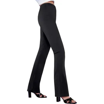 Dámské kalhoty Dámské úpletové pohodlné kalhoty KATA, Barva Hnědá, Velikost XXL50, Materiál 98% Polyester 2% Lycra