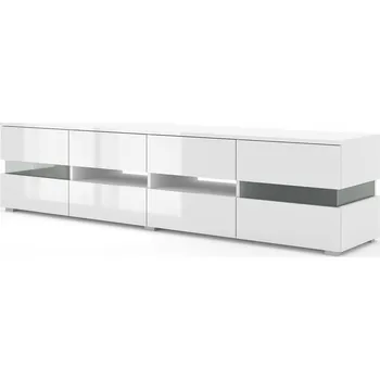 Televizní stolek BIM Televizní stolek VIPER, bílý mat/bílý lesk
