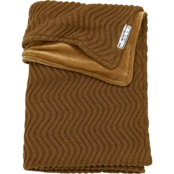 Dětská deka Meyco deka do kočárku/kolébky samet The waves camel