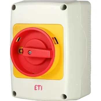 vypínač Vačkový spínač ETI CS 25 10 PNGLK 25A/3P červená páčka 0/1 004773179