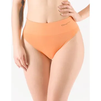 Kalhotky GINA dámské kalhotky klasické se širokým bokem, širší bok, bezešvé, jednobarevné Bamboo PureLine 00035P tm. lososová L/XL