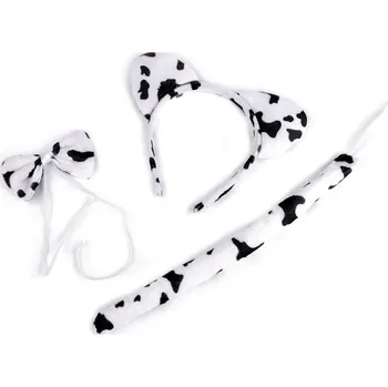 Karnevalový kostým Karnevalová sada - kočka, dalmatin, myška, tygr, barva 1 bílo-černá pejsek