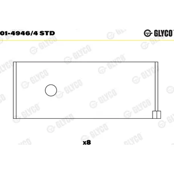 Ojnice GLYCO Ojniční ložisko 0149464STD