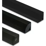 Rohový hliníkový profil černý McLED RS2 16x16mm s černým diruzorem 2m ML-761.312.43.2