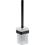 Emco CONCEPT BLACK WC štětka, nástěnná, sklo, černá