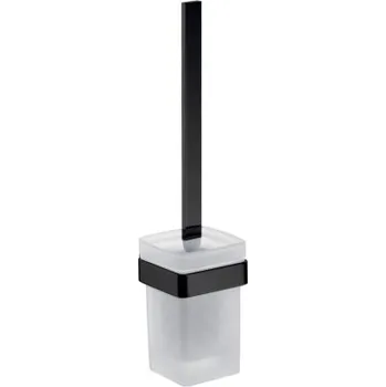 WC štětka Emco CONCEPT BLACK WC štětka, nástěnná, sklo, černá