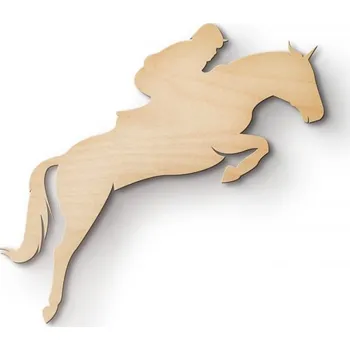 Dřevia Dřevěný kůň ve skoku 18x18 cm