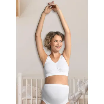 Těhotenská podprsenka Carriwell Těhotenská bezešvá podprsenka BÍLÁ, velikost L