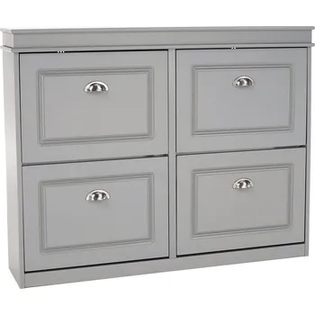 Komoda Botník, 2-řadový, šedá, SEBER TYP 5