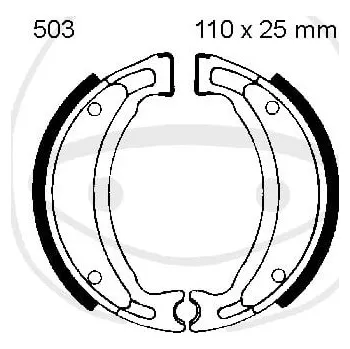 Brzda pro motocykl STANDARDNÍ BRZDOVÉ ČELISTI YAMAHA DT 50 R 1997-2001