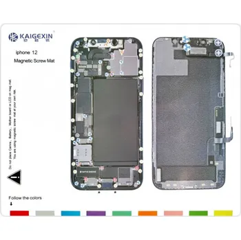 Magnetická servisní podložka pro opravu iPhone 12 - bílá