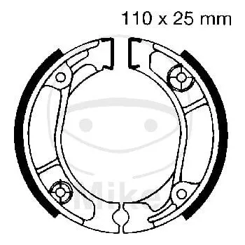 Motodíl BRZDOVÉ ČELISTI S DRÁŽKAMI HONDA CG 125 1995-1999