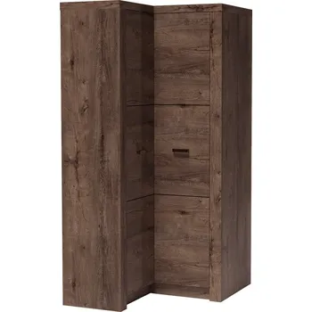 Šatní skříň Rohová šatní skříň levá INDIANAPOLIS I-14 jasan tmavý