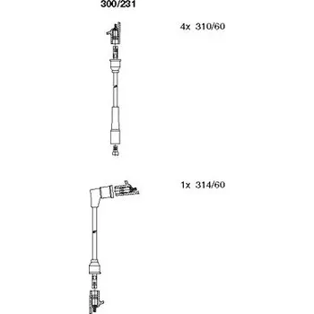 Zapalovací kabel BREMI Sada kabelů pro zapalování 300231
