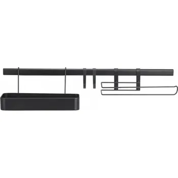 Nábytkové kování Kuchyňská sada - reling 605mm černá mat