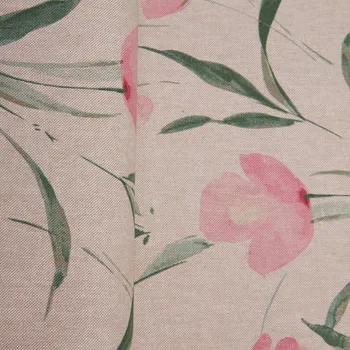 Tegatex Režná látka metráž – Růžové kvítky s lístky