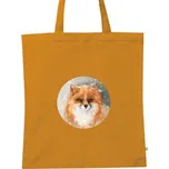 BIO plátěná taška s potiskem Liška v zimě - kreslená